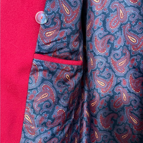 Vintage Alorna red Pure Wool Full Length Winter Coat - Picture 4 of 12